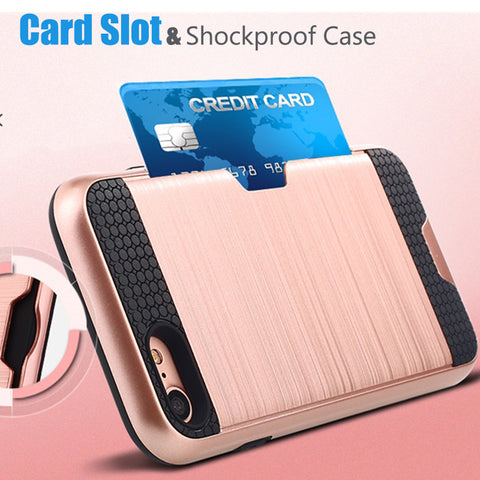 Image of Shockproof Armor Credit Card Holder for iPhone