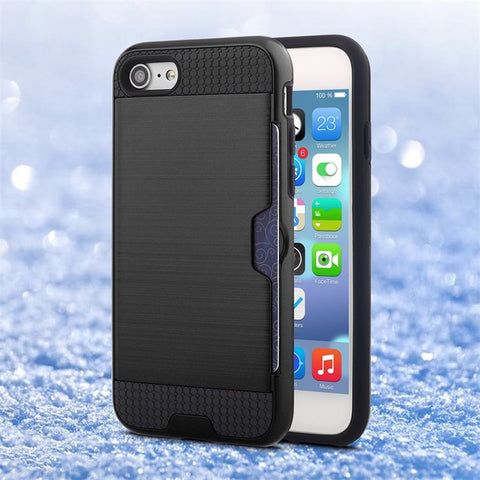 Image of Shockproof Armor Credit Card Holder for iPhone