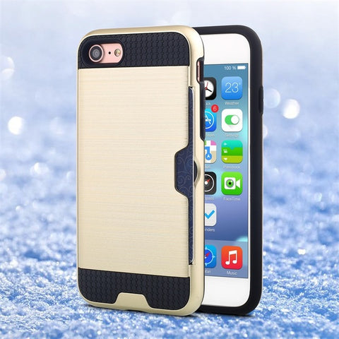 Image of Shockproof Armor Credit Card Holder for iPhone
