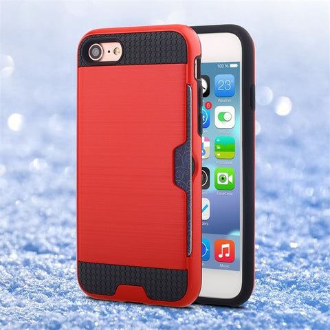 Image of Shockproof Armor Credit Card Holder for iPhone