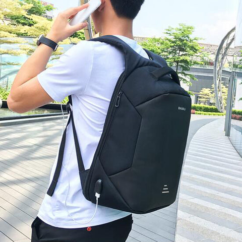 Image of BAIBU NEW Men 15.6 Laptop Backpack Anti Theft Backpack Usb Charging