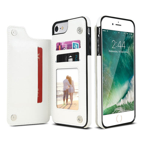 Image of Retro PU Leather Case For iPhone