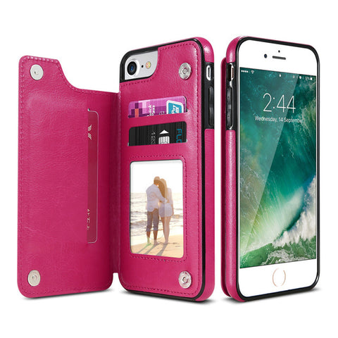 Image of Retro PU Leather Case For iPhone