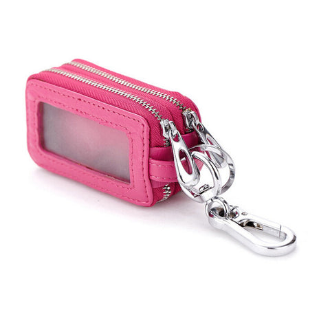 Image of key holder double layers car key case keysmart organizer housekeeper female wallet