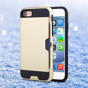 Shockproof Armor Credit Card Holder for iPhone