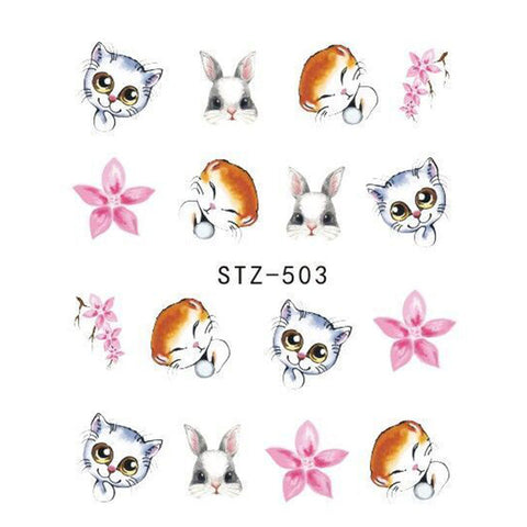 Image of 1 Sheet Black Necklace Jewelry Design Water Transfer Sticker Nail Art