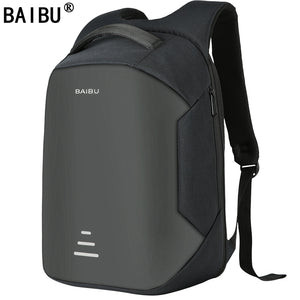 BAIBU NEW Men 15.6 Laptop Backpack Anti Theft Backpack Usb Charging