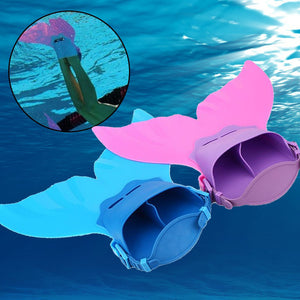 Forfar 1 pair Adult Kids Children Swimming Fins Training Flipper Mermaid Swim Fin Swimming