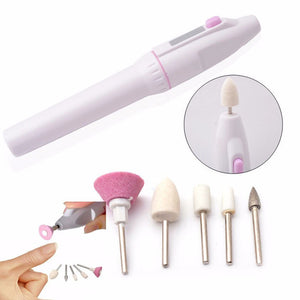 Nail Art Care Tips Pen Style Electric Manicure Polisher Kit